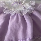 Vintage Girls Sheer Organza Floral Dress Lavender Lace Collar 4t Easter Party