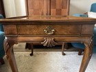 Baker Furniture Regency Burled Walnut Tea Table
