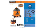 Ridgid 14 Gal  6 0 Peak Hp Nxt Shop Vacuum Wet Dry Vac With Fine Dust