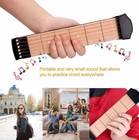 Pocket Guitar Practice Tool For Beginners - 6 String Finger Aid   Chord Trainer