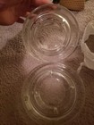 6 Vintage Round Clear Glass Cigarette Ashtray Cigar New Unused Slick  