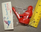 Vintage Water Singing Bird Whistle  Red Plastic  2  1 2  Tall - New