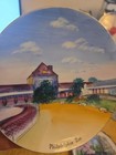 Vintage Souvenir China Plates Hand Painted Japan Philadelphia Zoo Flamingo Lion