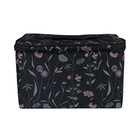 Collapsible Sewing Kit Organizer Box  Pink   Grey Floral - Supplies Storage B   