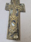 19thc Russian Orthodox Crucifix Cross Bronze Rare 10 5 Tall Old Antique Cross