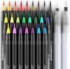 Watercolor Brush Pens  24 Vibrant Soft Tip Coloring Markers