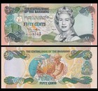2001 Bahamas 1 2 Dollars P-68 Unc New Banknote