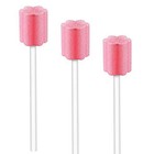 100pcs Sterile Disposable Oral Swabs - Unflavored Mouth Cleaning Sponge Sticks