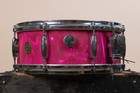 Vintage Gretsch 5 5x14 Pink Satin Flame Model 4157 Snare Drum