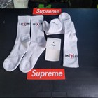 Supreme X Jordan Crew Socks  2 Pairs  Per Pack  white      Large   Free Shipping