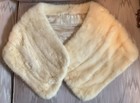 Vintage Emba Jasmine Cream Ivory Mink Fur Capelet Wrap Stole Bridal Wedding