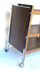 Vintage Mcm Chrome Metal   Formica 3-tier Rolling Bar Serving Cart - Rare  