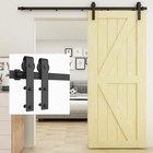 4-20ft Sliding Barn Door Hardware Closet Track Kit For Single double bypass Door