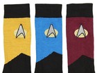 Star Trek The Next Generation Uniform Adult Crew Socks  3 Pack 