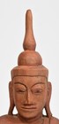 18th Century  Shan  Antique Burmese Wooden Seated Buddha