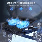 Laptop Cooling Pad With Adjustable Height Two 5 1 Inches Fan 2 Usb Black 