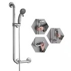 Bwe Adjustable Removable Shower With Hose And Ada Safety Bar  Chrome