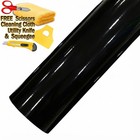 60  X 60  Gloss Black Vinyl Film Wrap Sticker Decal Air Bubble Free 5ft X 5ft
