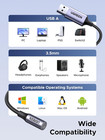 Usb To 3 5mm Jack Audio Adapter Sound Card Support Mic Trrs Headphone Dac 24b   