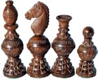 Chess Set Globe Design King 5  32 Wooden Weighted Handmade Chess Pieces