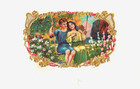Antique Cigar Label  unbranded 5   10  X7    Embossed W gold Trim  Great Label  