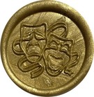 Comedy And Tragedy Masks Wax Seal Stamp Head  1  Diameter  For Theater Lovers 
