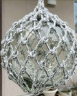 Japanese Glass Fishing Float Vintage 7 9in Light Green With A Twine Net