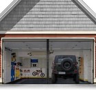 Magnetic Garage Door Screen 16 X 7ft For 2 Cars Heavy-duty Garage Net Fiberglass