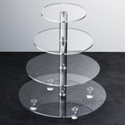 4 Tier Cupcake Stand  Round Acrylic Cupcake Tower  Multi Tiered Cake Stand  Larg