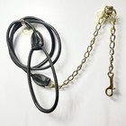 2 Pcs Luxury Leather Horse Lead With Brass Chain   Premium Show Halter Lead Rope
