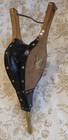 Vintage Wood Leather Fireplace Bellows Brass Nozzle Eagle Emblem