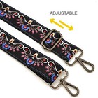 Replacement Crossbody Straps For Purses Guitar Style Black -  gun Metal Buckle 