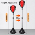 Punching Bag Freestanding Reflex Speed Boxing Bag Training Adjustable With Glove