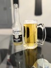 12 Oz Beer Mug Clear Glass     Classic Stein     Heavy Duty Drinking Mug