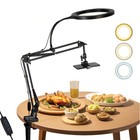 Phone Stand Camera Mount Selfie Ring Light For Live Stream Cooking Video Record