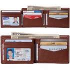 Alpine Swiss Mens Leather Rfid Wallet 2 Id Windows Bifold Divided Bill Section