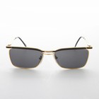 Metal Vintage Mens Sunglass Black Gold Frame Gray Lens  - Fonda