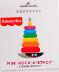 3 Hallmark Fisher Price Rock A Stack Xylophone Skates Miniature Ornaments Mini