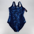 Tyr Womens Max Splice Controlfit One Piece Swimsuit Navy Blue Size 20 P07003 New