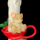 Charming Tails Night Light Sleeping Mouse Figure On Candle Dean Griff Swivel New