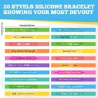 120 Pcs Christian Bracelet Bulk   Jesus Religious Bible Verse Wristband  Chri   