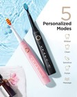 Fairywill Sonic Electric Toothbrush Rechargeable 5 Optional Modes Travel Cases