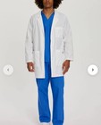 Landau White Lab Coat Professional Medical Uniform Size 42l -wwt