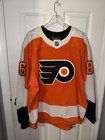 2019-2020 Philadelphia Flyers Joel Farabee Game Worn Jersey Home Adidas Rookie