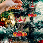 Dachshund Dog Christmas Lights Ornament  Dachshund Dog Reindeer Xmas Ornament