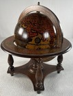 Vintage Old World Zodiac Globe Wooden World Table Top   Base 6  Made In Italy