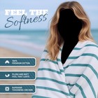 Cotton Towels X Large 35 X 70 Ultra Absorbent  Low Lint Lt  Blue   Stripe 3 pk