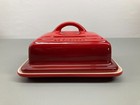 Le Creuset Covered Butter Dish Uk European Style Cerise Red New