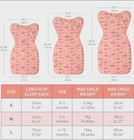 Lot Of 2 - Pink   White - Arms Up Swaddle sleep Sack  - Size Newborn  small sm 