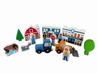 Melissa   Doug Wooden Town  Construction  Farm Play Lot Of Toys -14 Pieces Euc